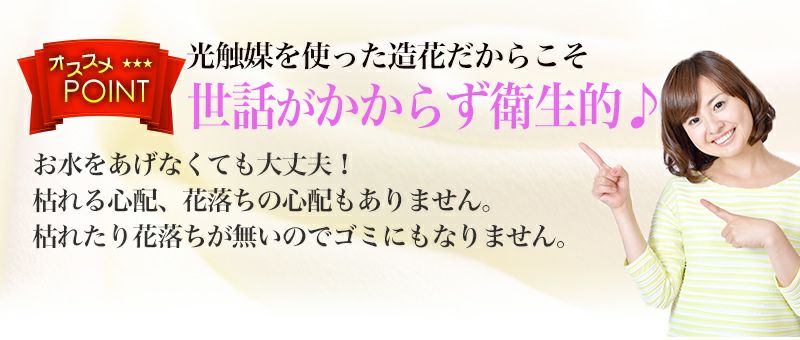 造花 光触媒 胡蝶蘭 大輪 ダブルハート 白黄&赤